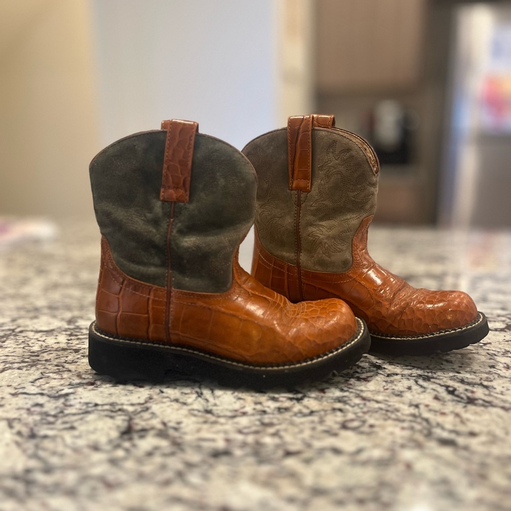 Women’s Brown and Tan Cowboy Boots